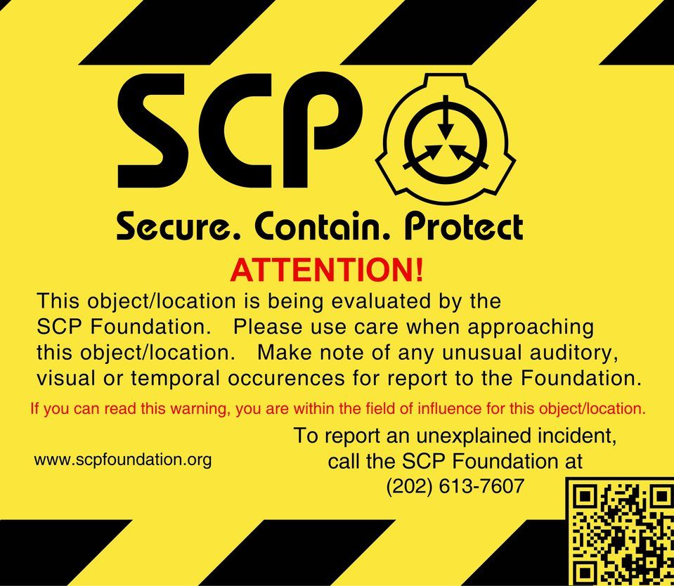 Cartello avviso SCP Foundation giallo, 959x834 HD, PC Desktop