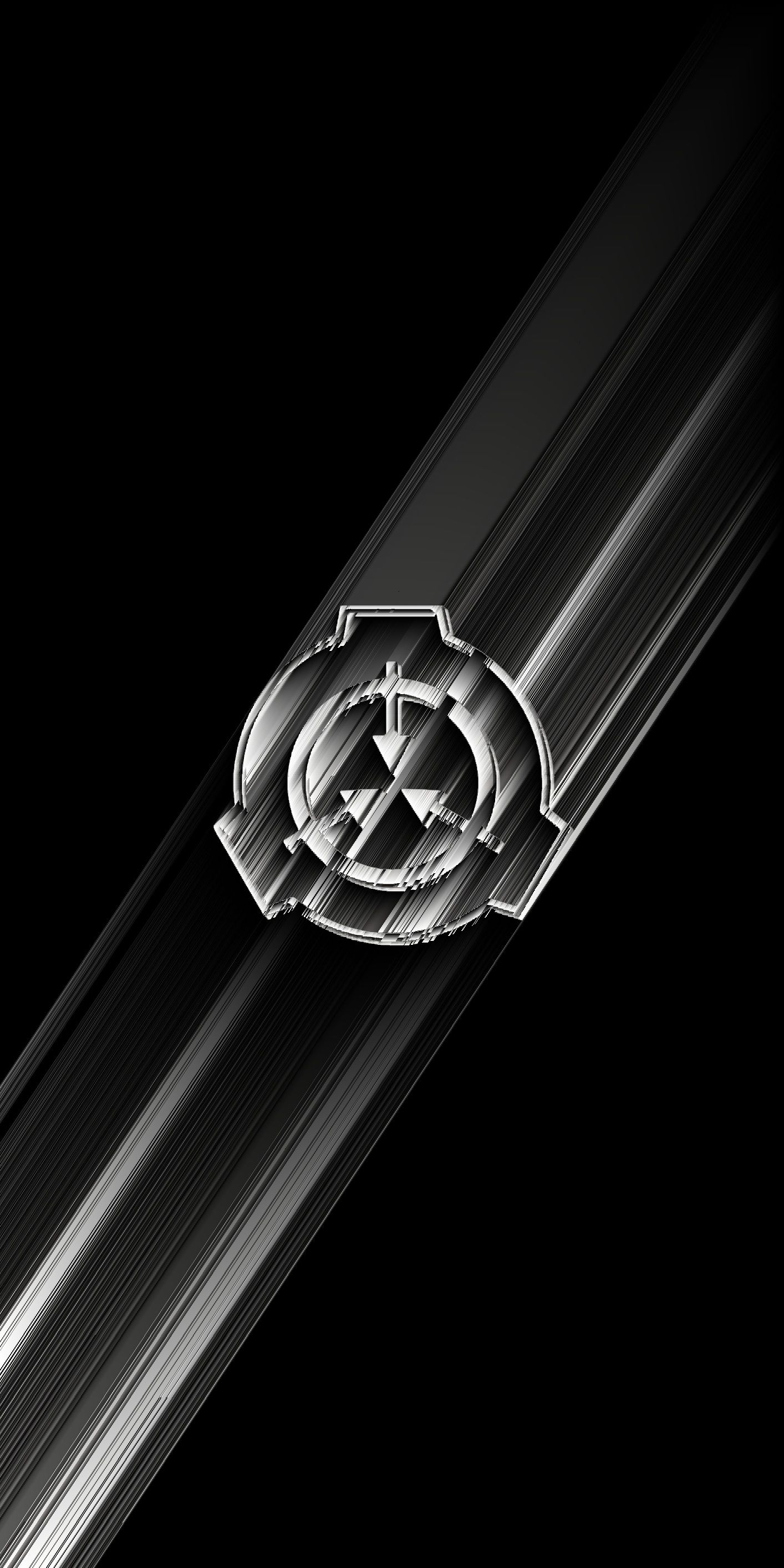 Logo SCP Foundation metallico, 1414x2828 Full HD Verticale, Smartphone