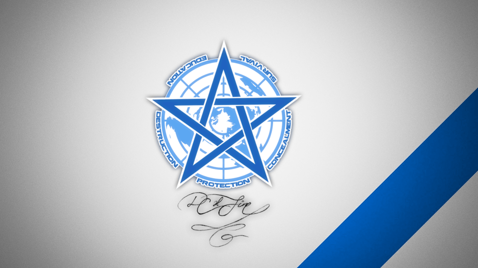 Logo SCP Foundation stella blu, 1920x1080 Full HD 1080p, Desktop