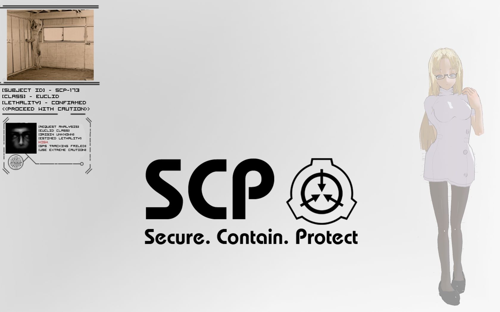 Logo SCP Foundation, testo Secure Contain Protect, 1280x720 720p, PC