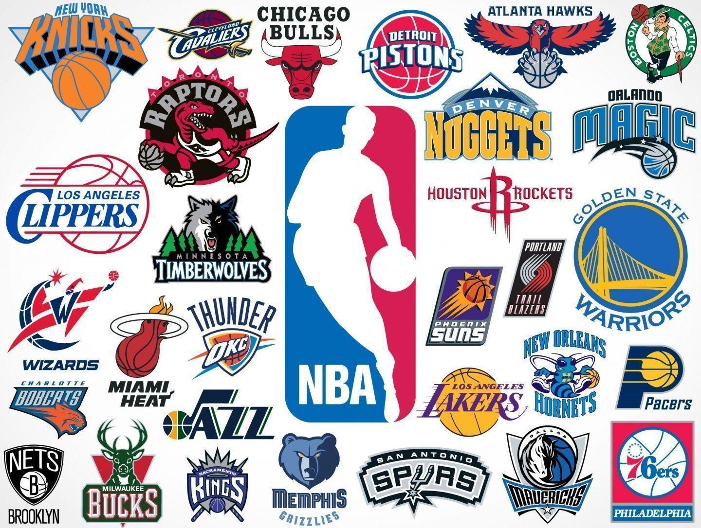 Mappa USA loghi squadre NBA, 1280x720 HD, PC Desktop