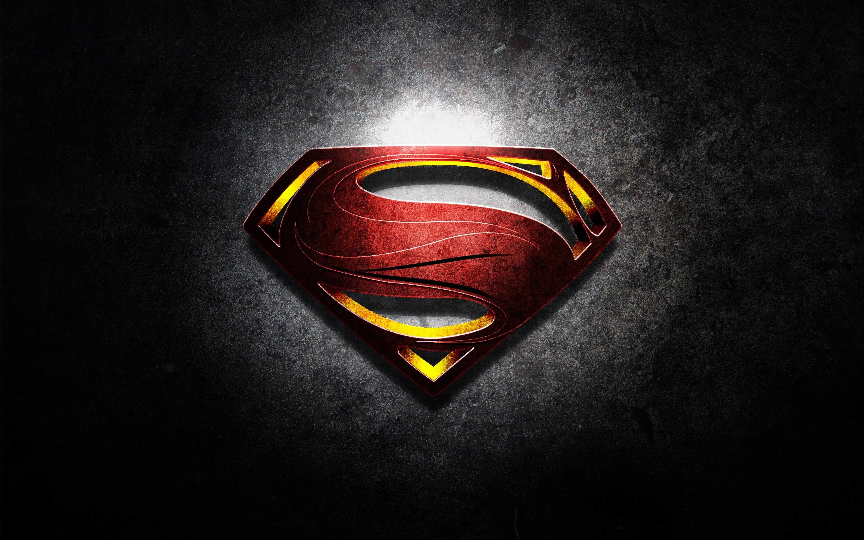 Logo Superman metallico rosso, 2880x1800 2K+, PC Desktop
