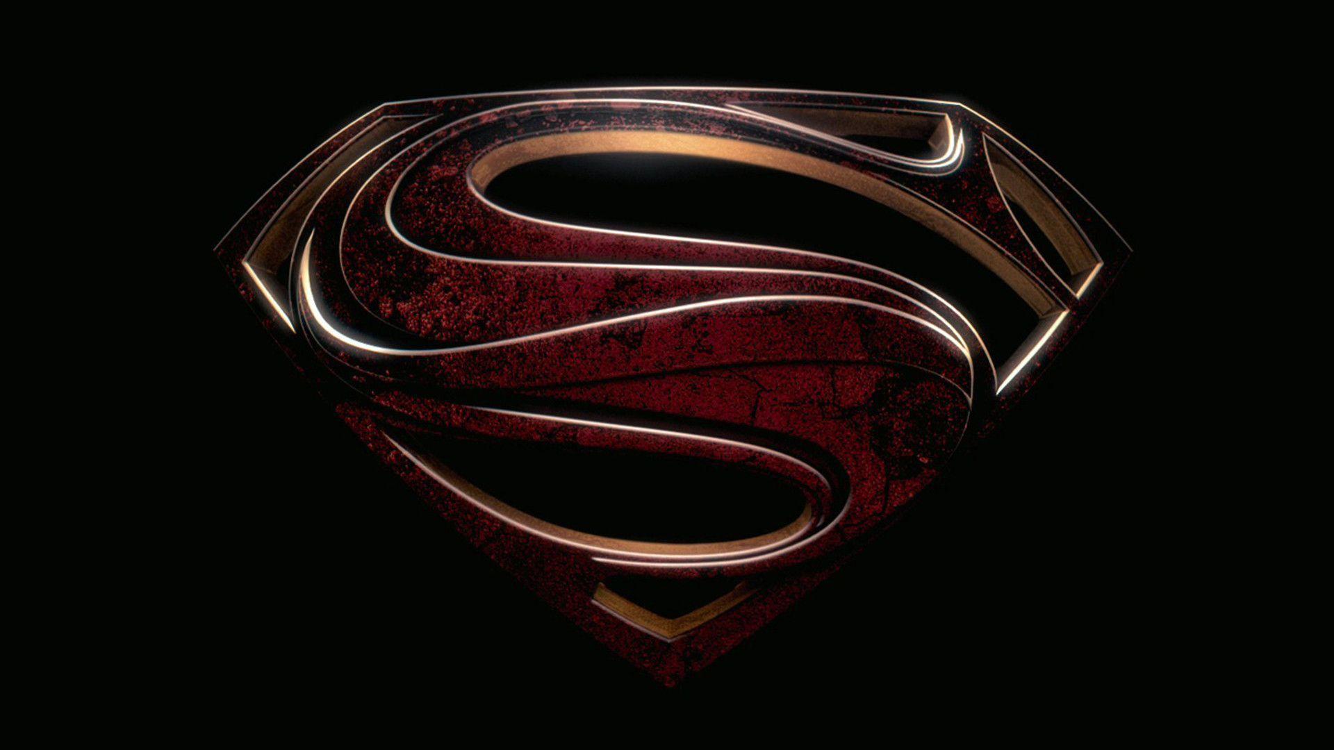 Logo Superman rosso e nero, 1920x1080 1080p, PC