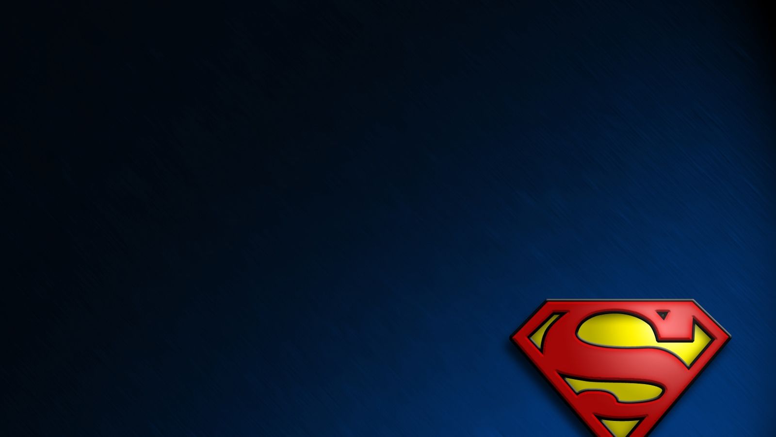 Logo Superman su blu, 1600x900 900p, PC Desktop