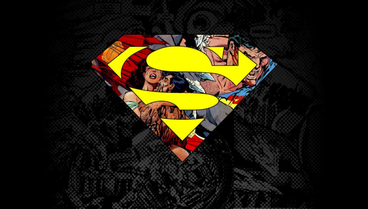 Logo Superman su nero, 1080x1920 Verticale, Telefono