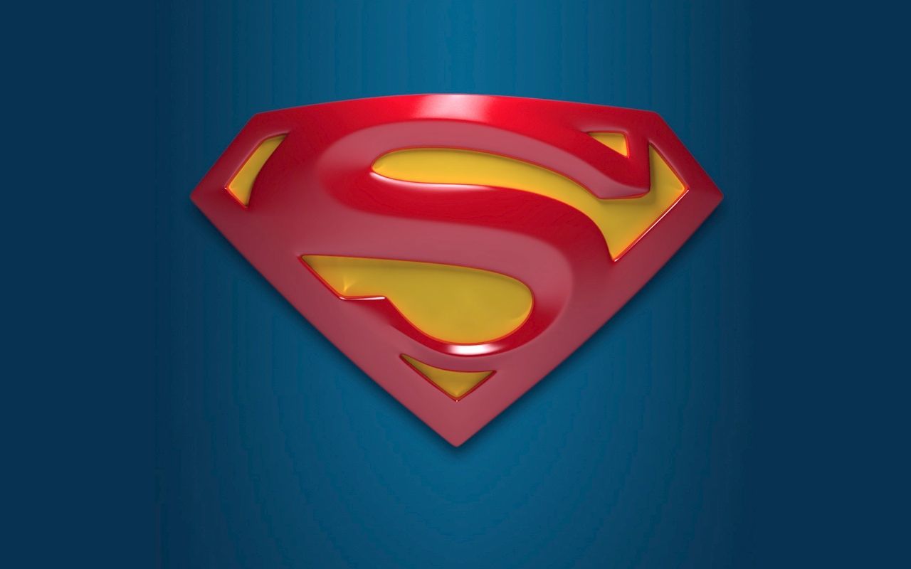 Logo Superman rosso e giallo, 1280x800 720p, PC