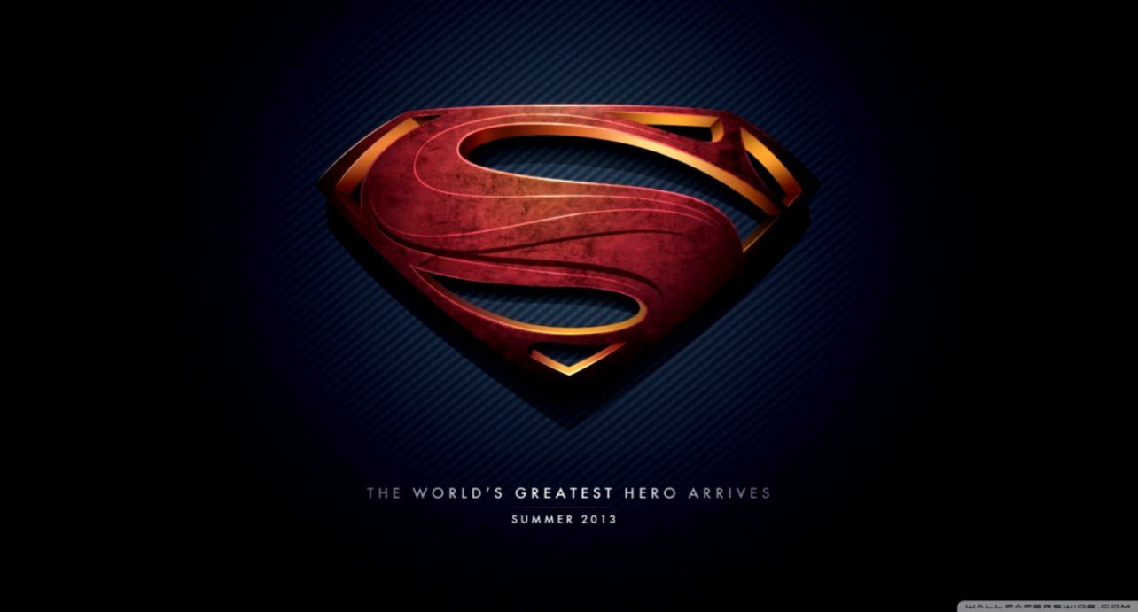 Logo Superman rosso su blu, 1284x691 720p, Monitor Gaming