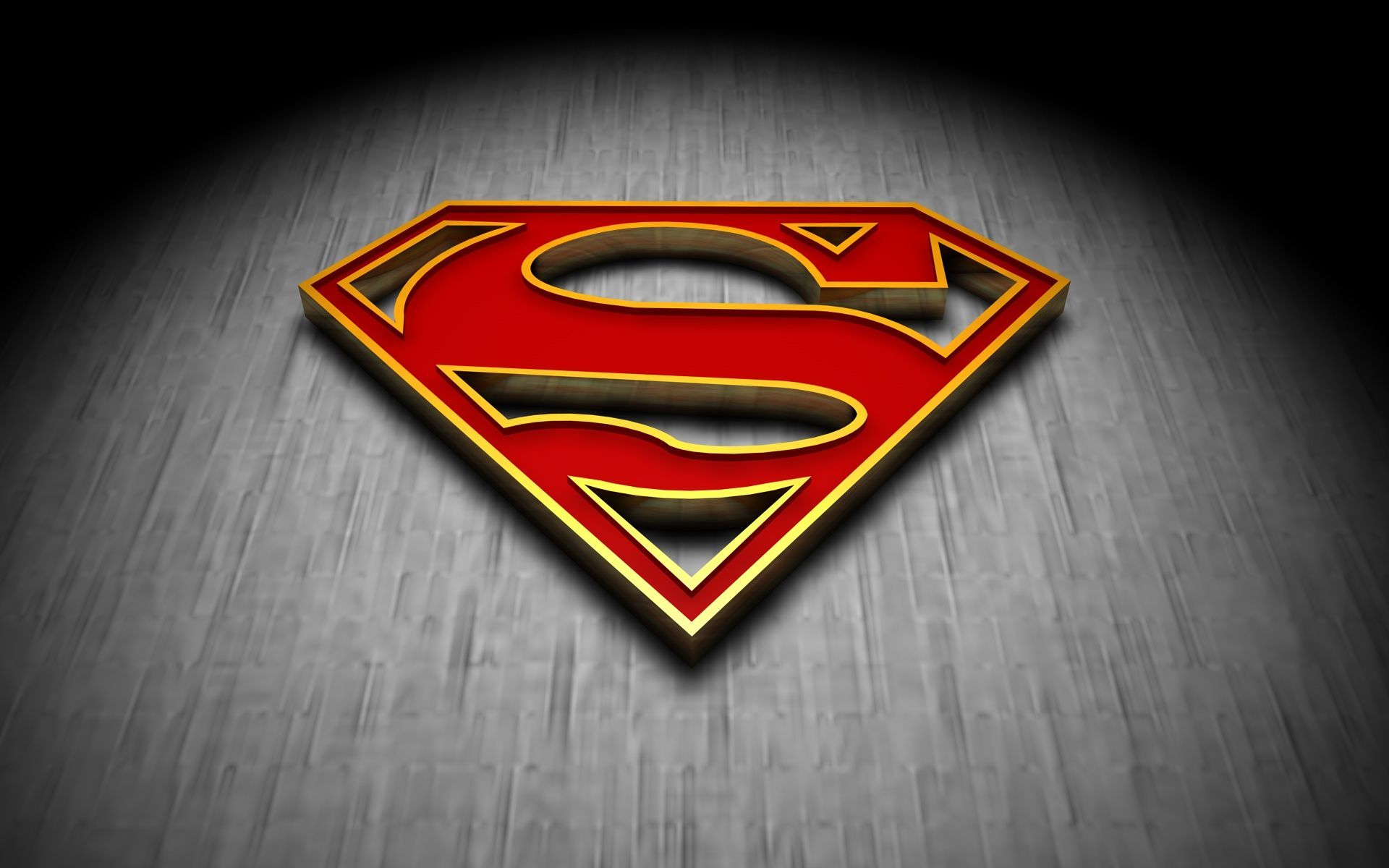 Logo Superman metallico nero, 1600x1200 HD Ready, Desktop