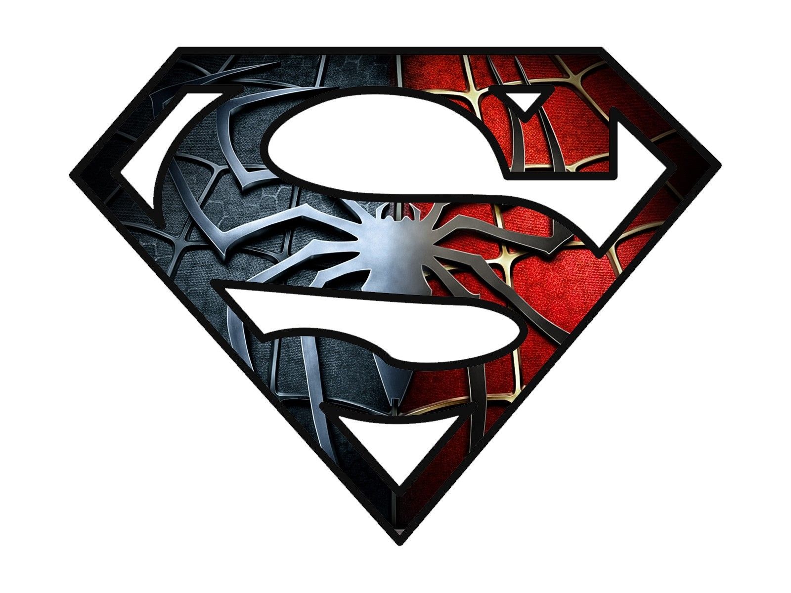Logo Superman con tela ragnatela, 1600x1200 900p, Monitor Gaming