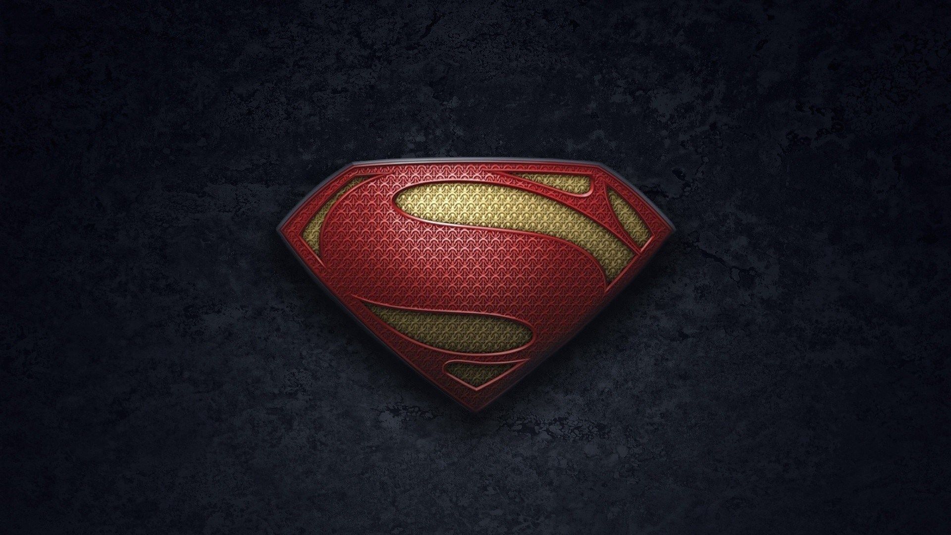 Logo Superman rosso e oro, 1920x1080 Full HD, Desktop