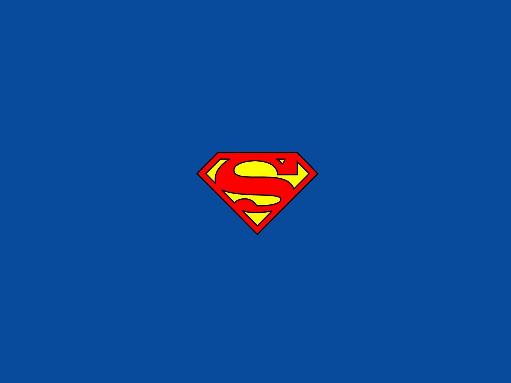 Logo Superman su blu, 2048x1536 Hi-Res, PC