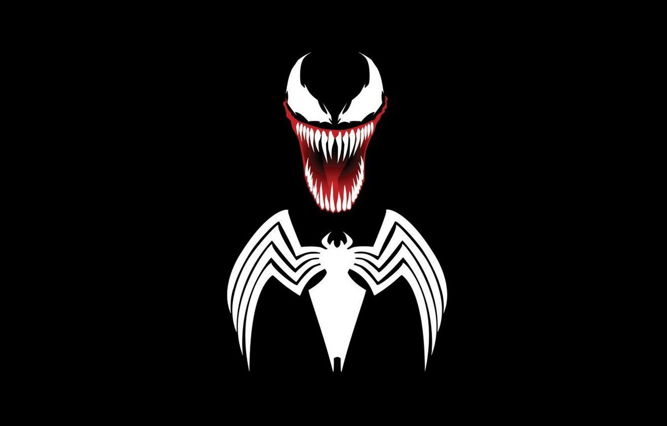 Logo Venom Marvel, supereroi, 1332x850 HD, Desktop