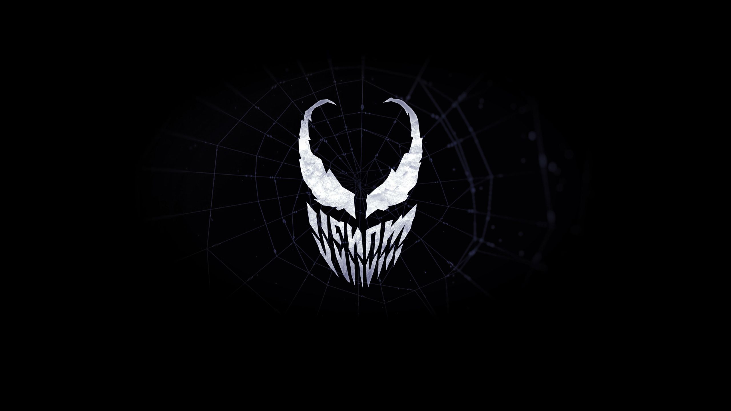 Logo Venom minimalista bianco nero, 2560x1440 2K QHD, PC
