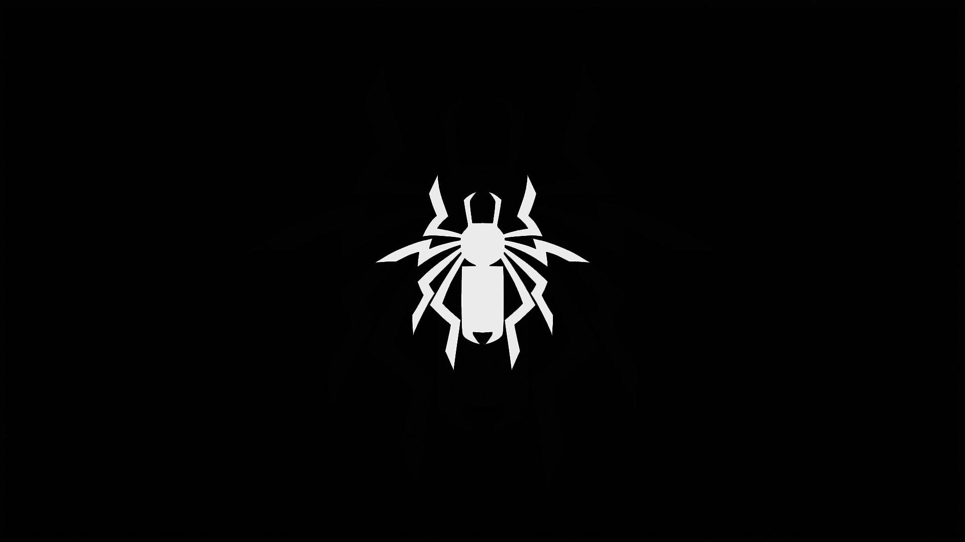 Logo Venom bianco nero, Marvel, 1920x1080 Full HD, PC