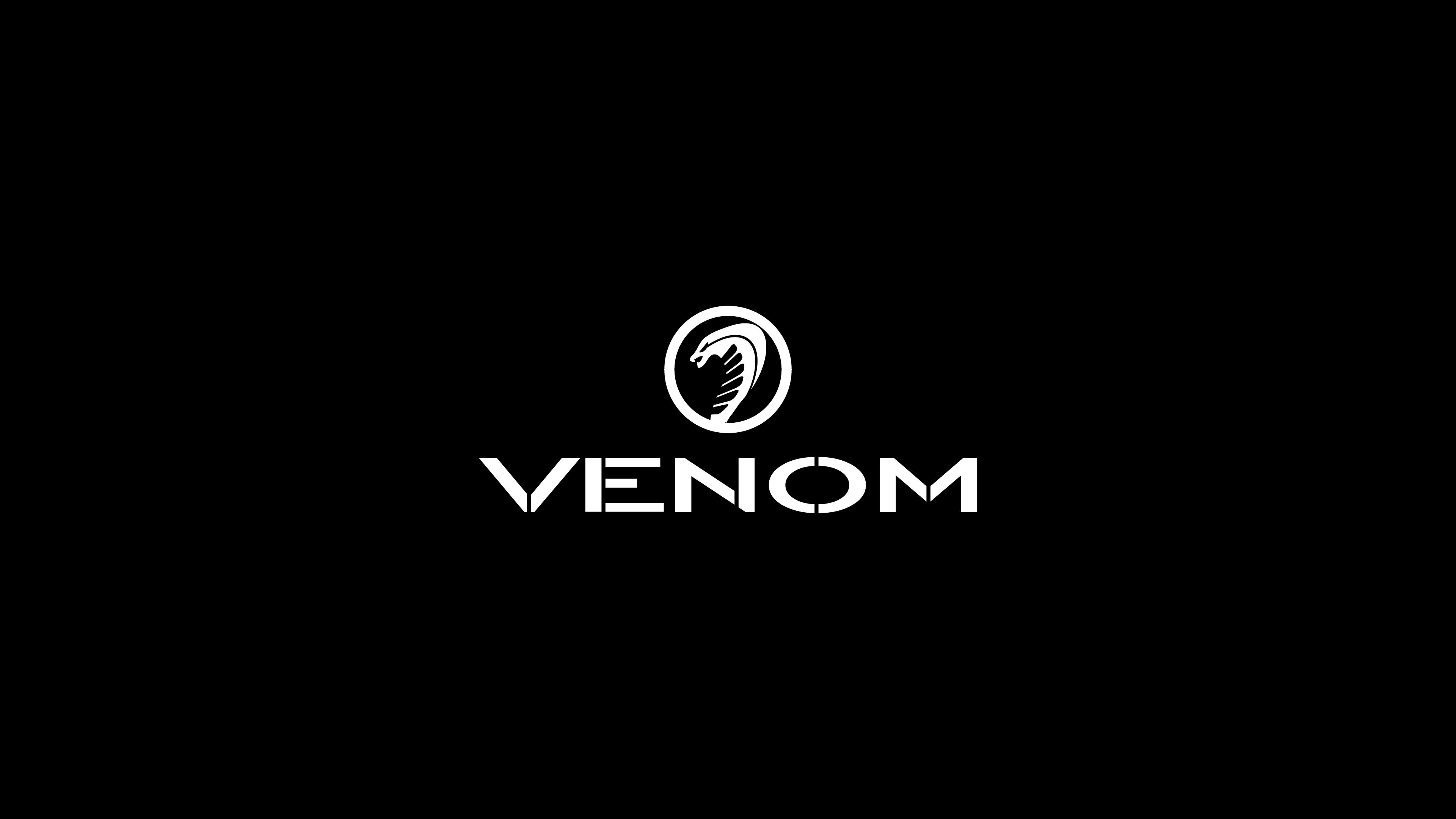 Logo Venom bianco e nero, 3840x2160 4K, Desktop 4K