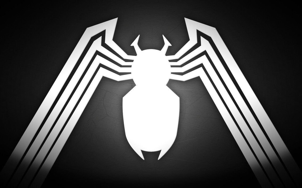 Logo Venom ragno bianco, 1280x800 720p, Laptop
