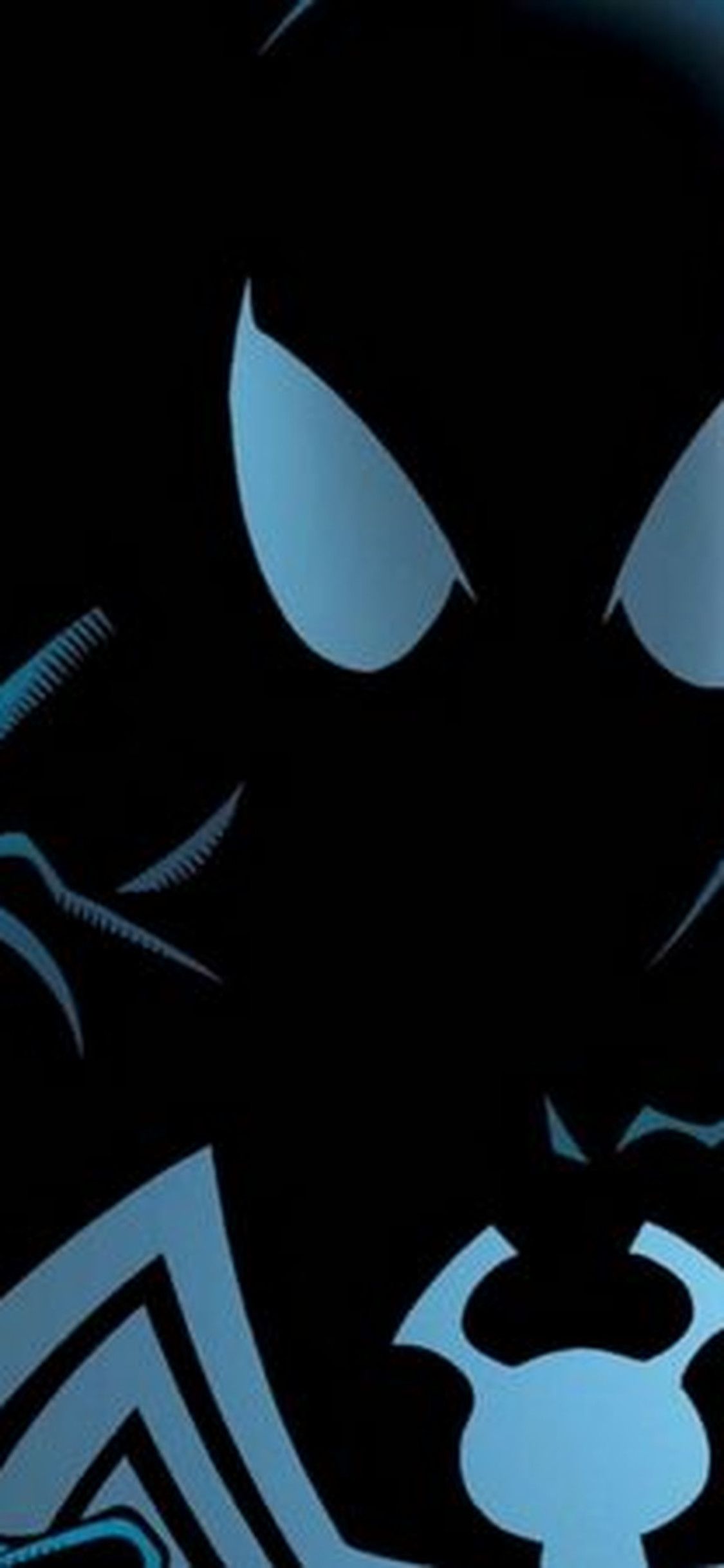 Logo Venom simbionte nero, 1125x2436 Full HD Verticale, iPhone
