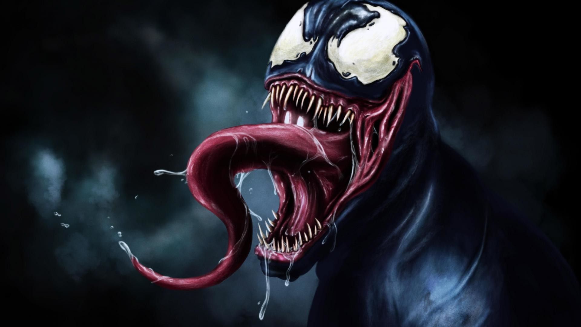 Logo Venom testa nera, 1920x1080 Full HD 1080p, Laptop