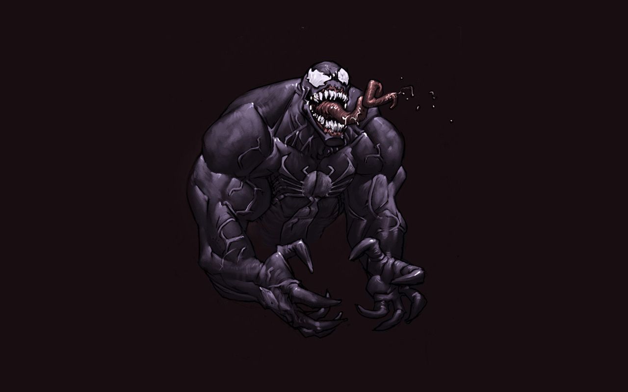 Logo Venom sfondo grigio, 1890x1417 900p, Desktop