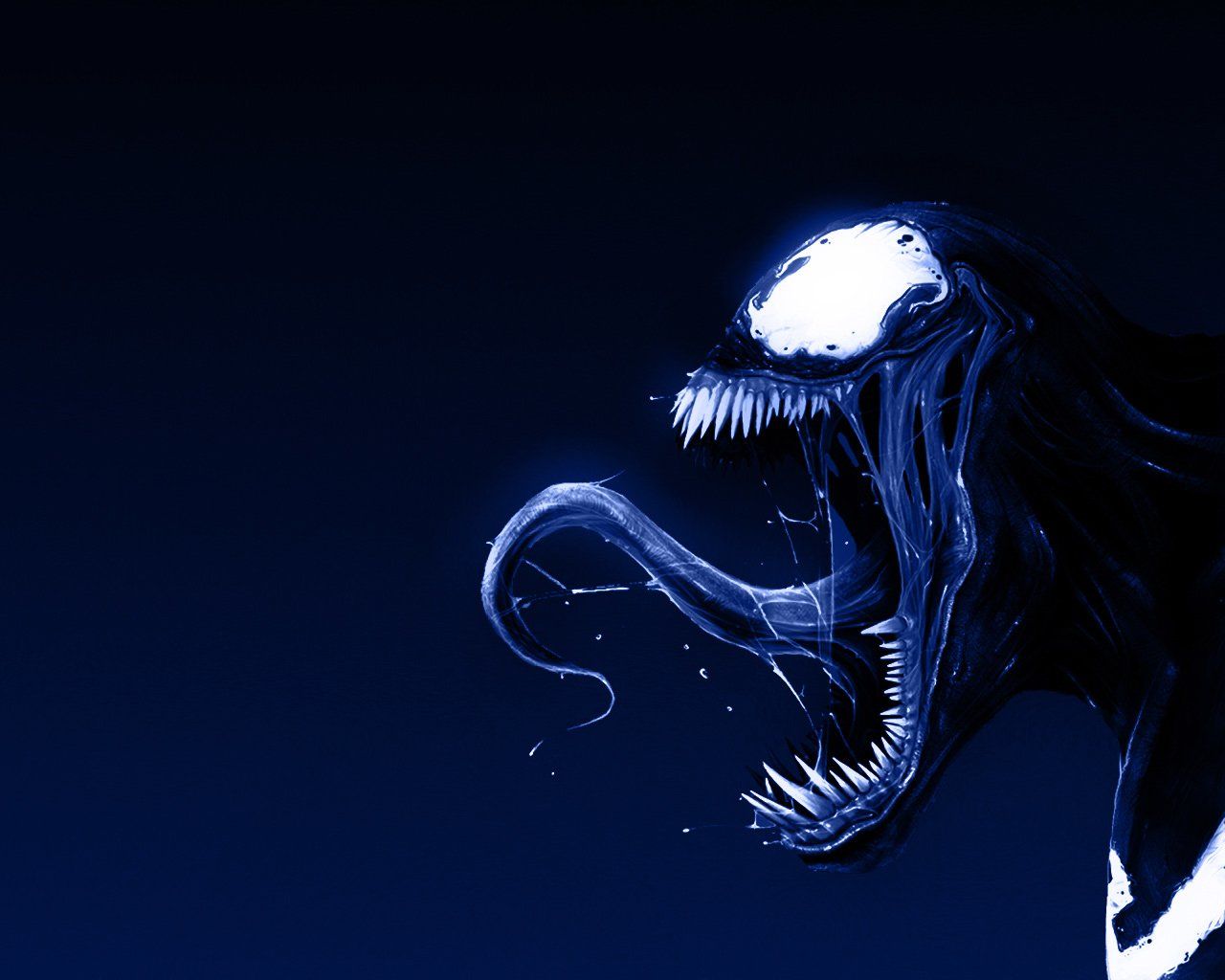 Venom testa nero blu, 1280x1024 HD, Desktop