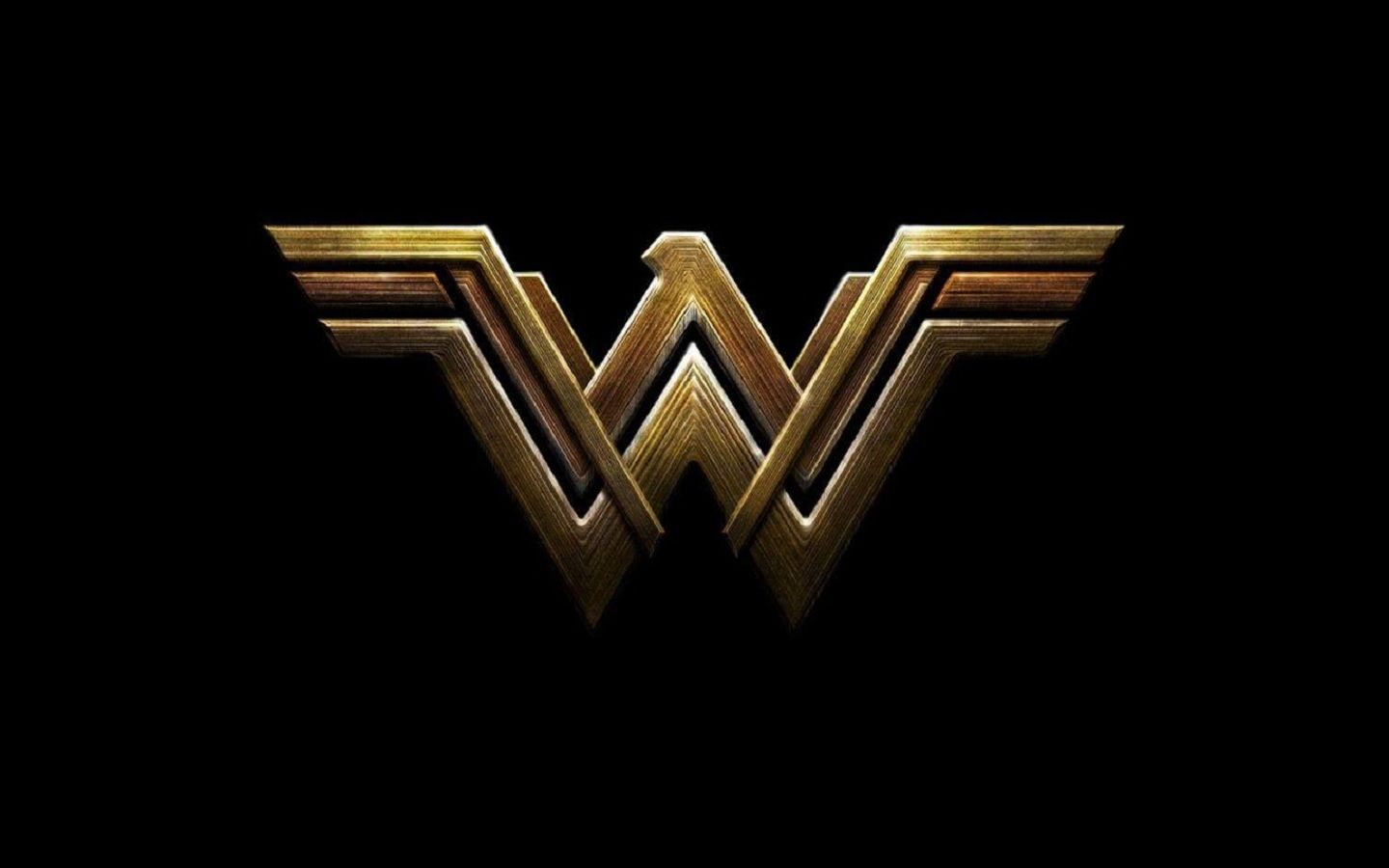 Logo Wonder Woman dorato, 1440x900 HD, Desktop