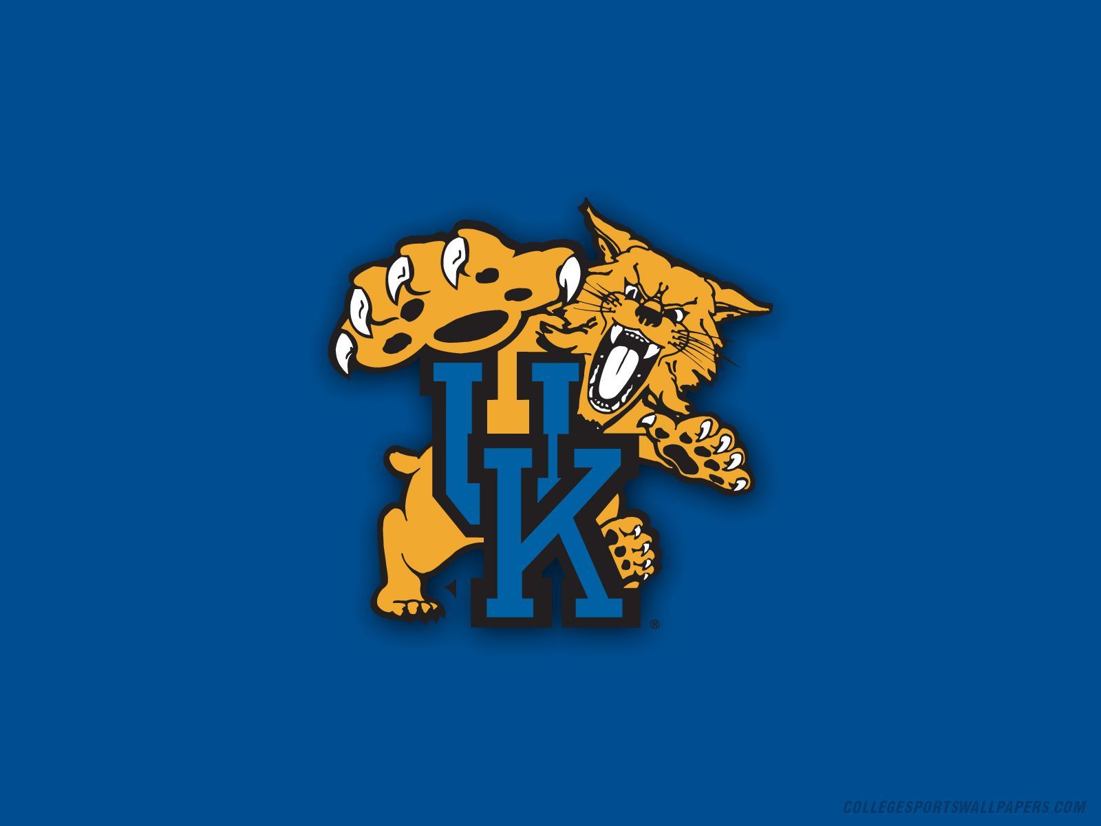 Logo Kentucky Wildcats blu, NCAA, 1600x1200 HD Ready, Desktop