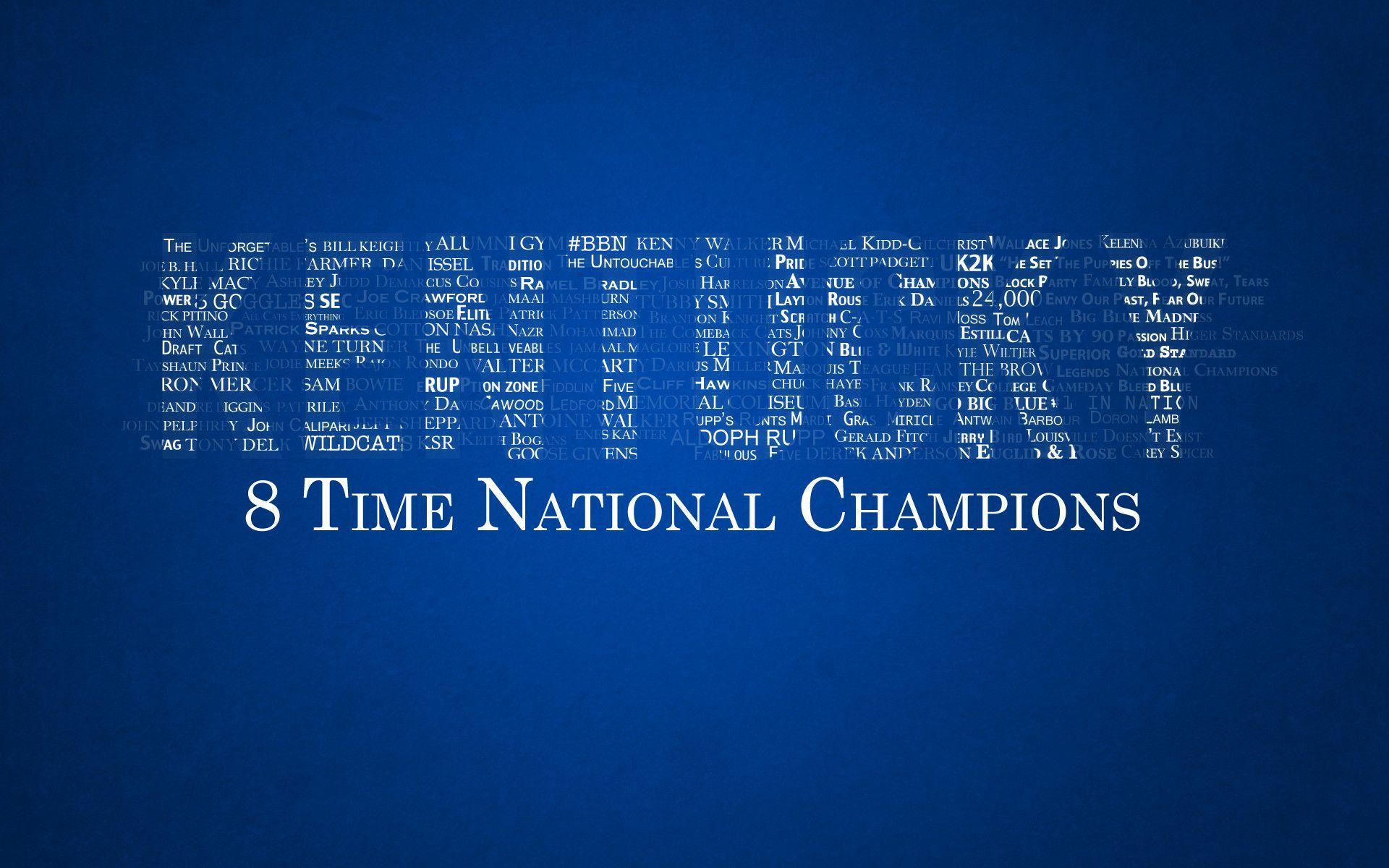 Logo Kentucky Wildcats campioni, 1920x1200 Full HD+, Desktop