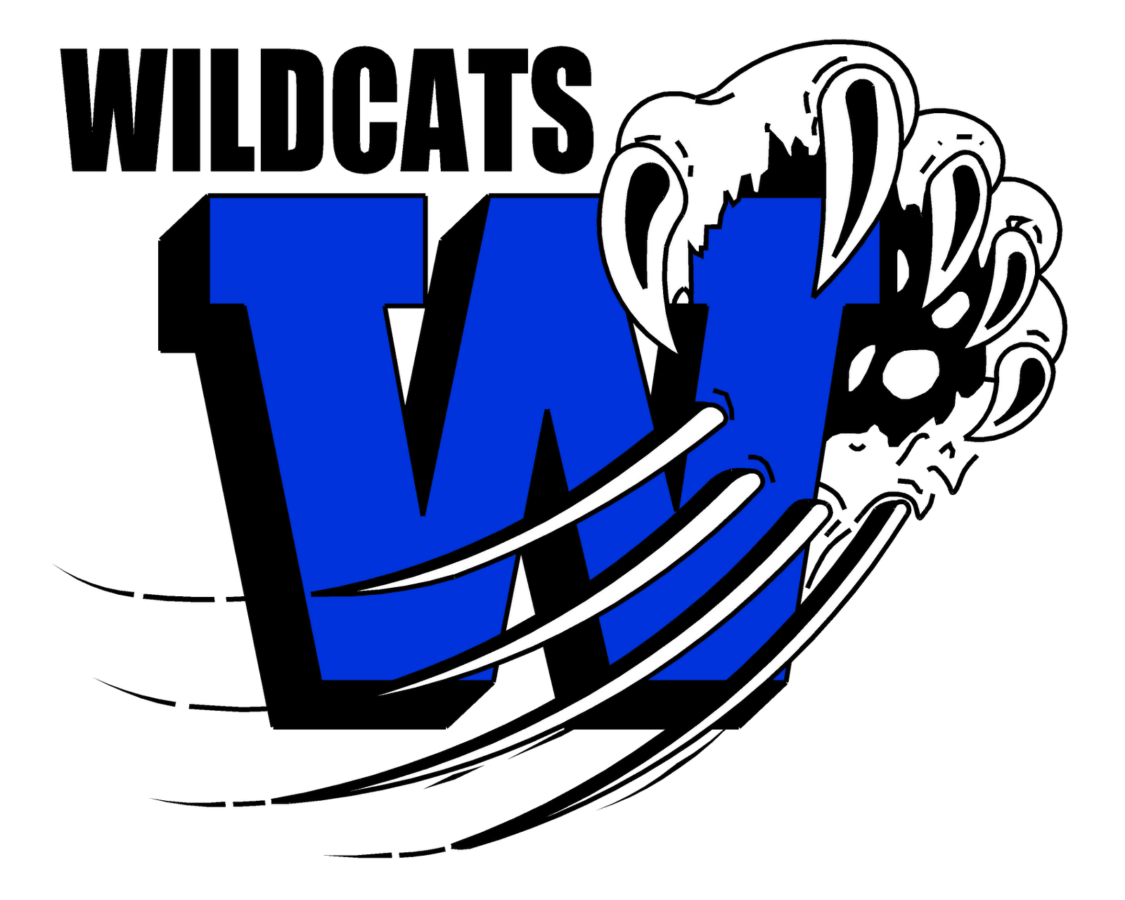 Logo Wildcats lettera W blu, 1600x1280 HD, Laptop