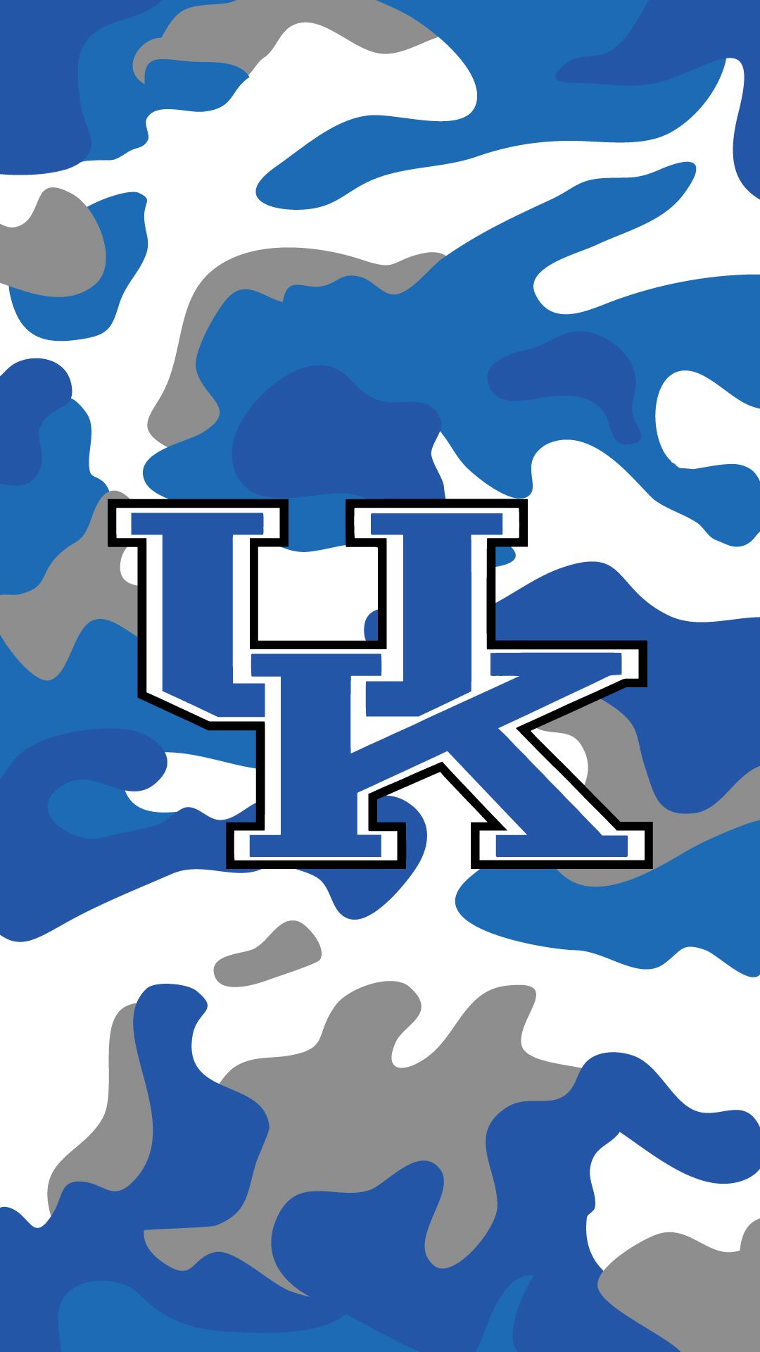 Logo UK Kentucky Wildcats camouflage, 1080x1920 Verticale, Mobile
