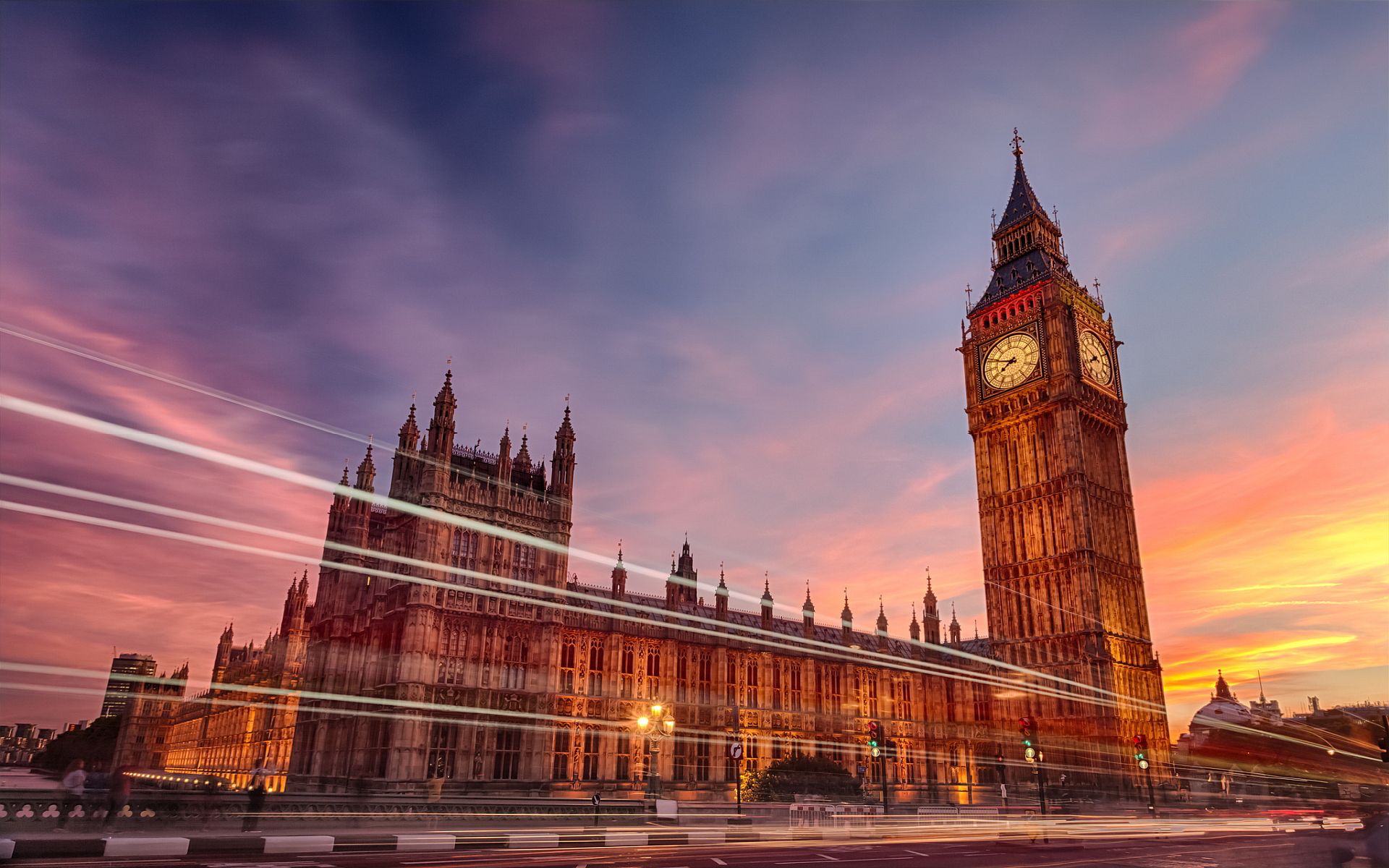 Big Ben e Parlamento al tramonto, 1920x1200 WUXGA, Desktop