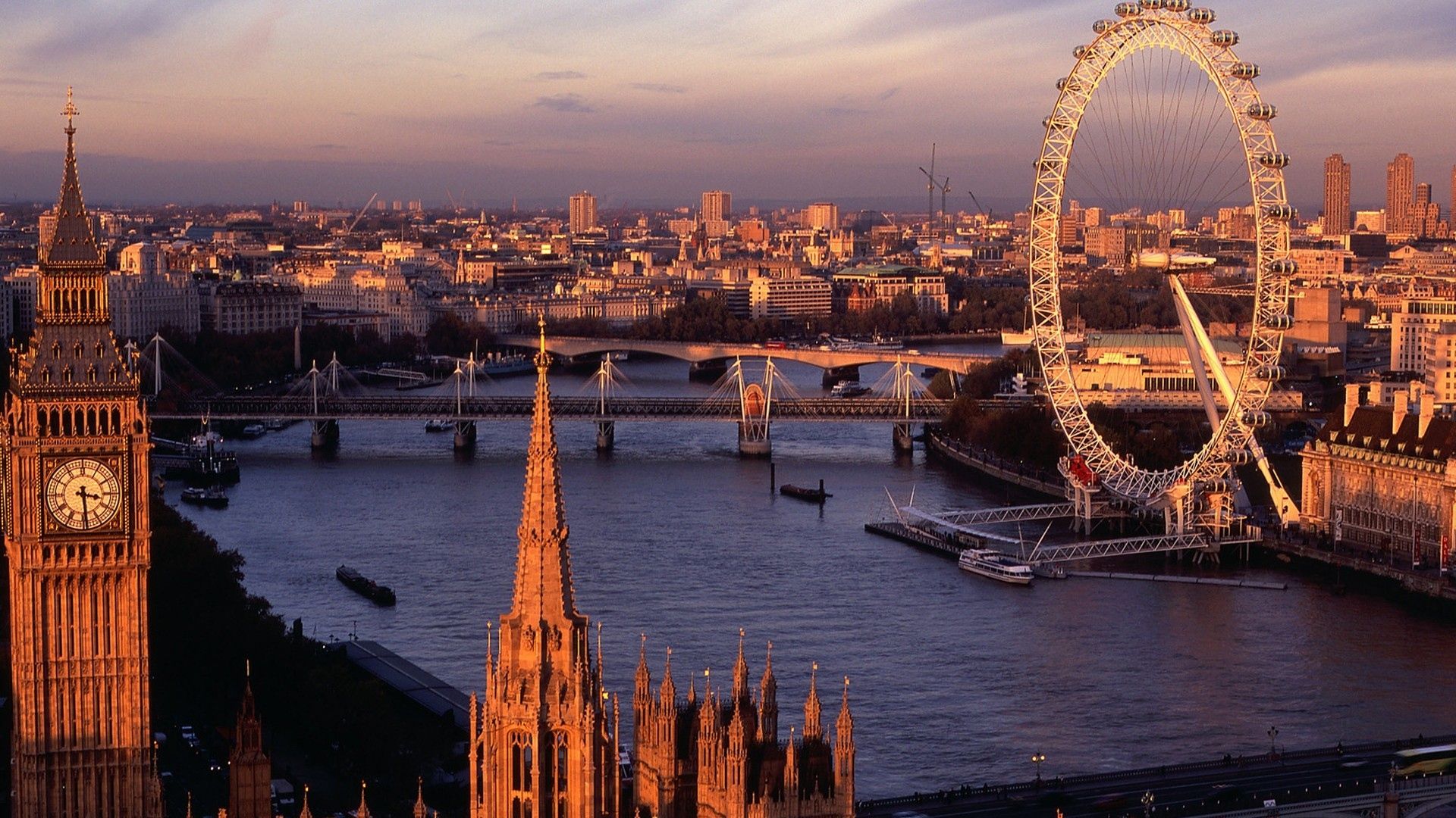 Tower Bridge controluce al tramonto, 1920x1080 Full HD 1080p, Laptop