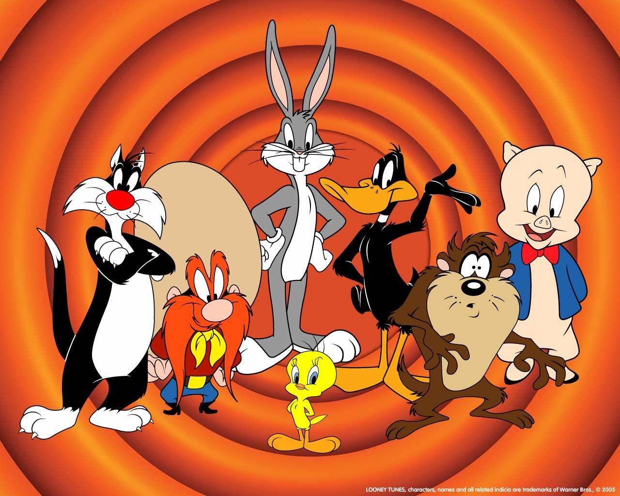 Personaggi Looney Tunes basket, 1366x768 HD, PC Desktop