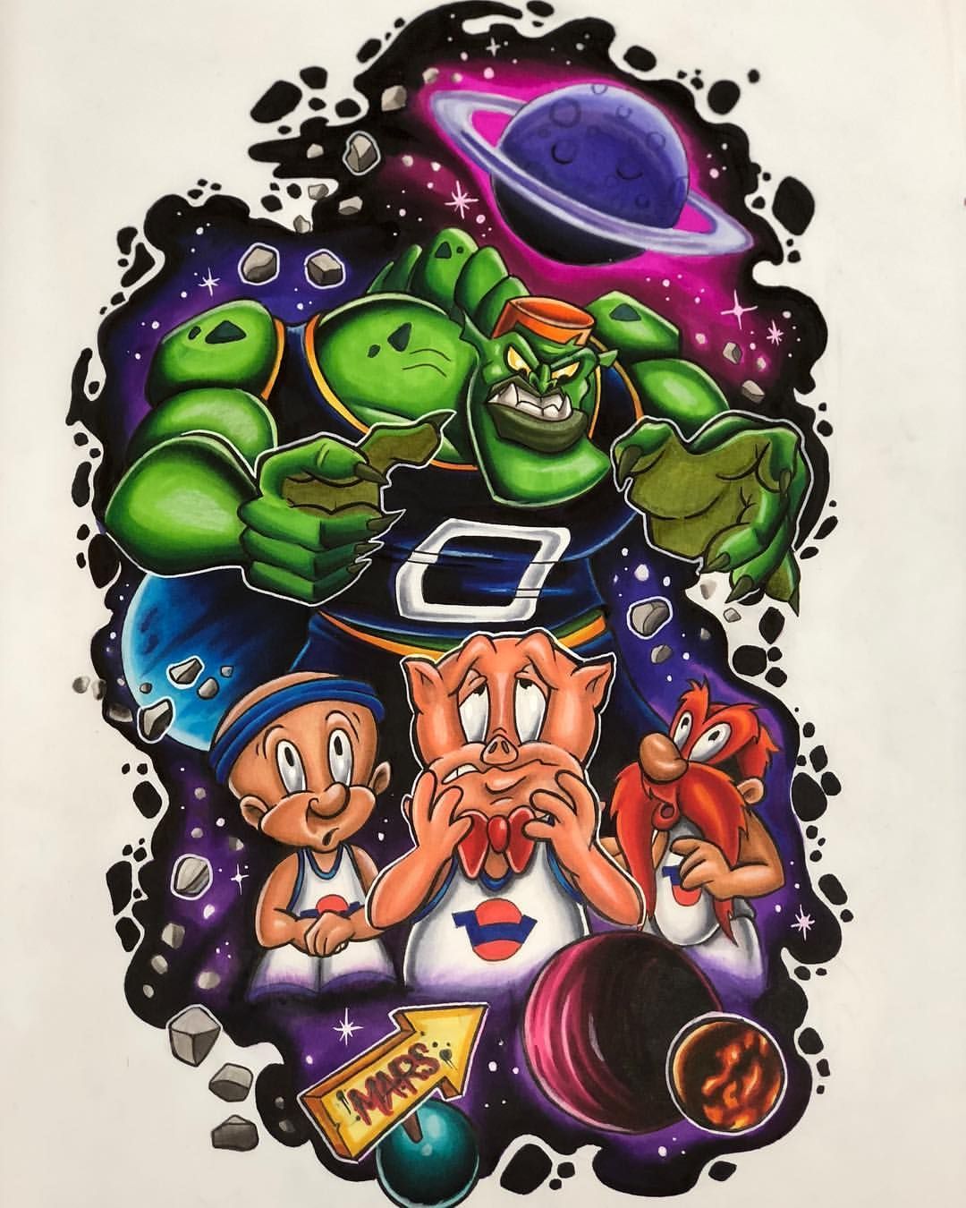 Space Jam personaggi Looney Tunes basket, 1080x1350 Verticale, Mobile