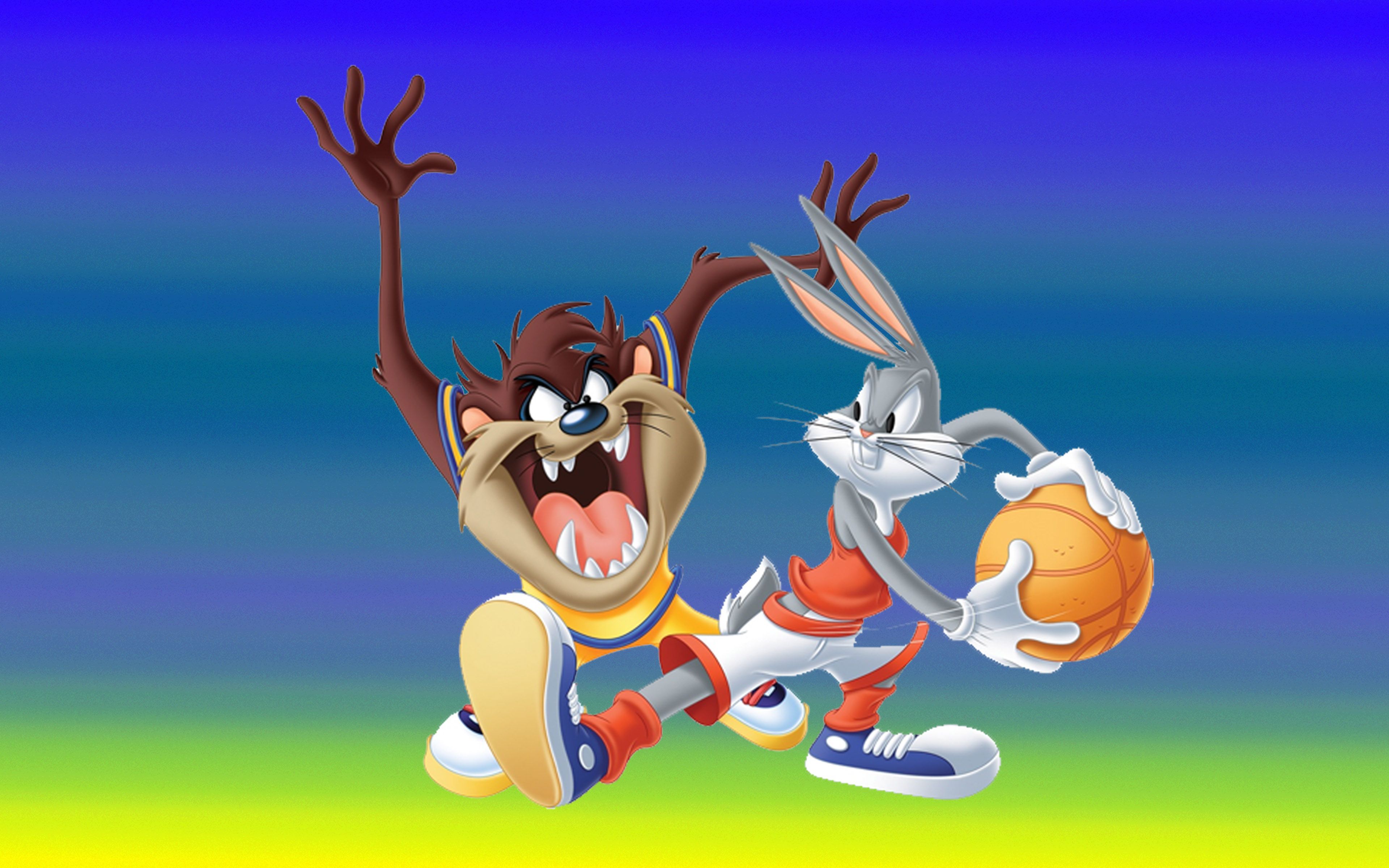 Taz e Bugs Bunny basket, 3840x2400 4K Ultra HD, Desktop