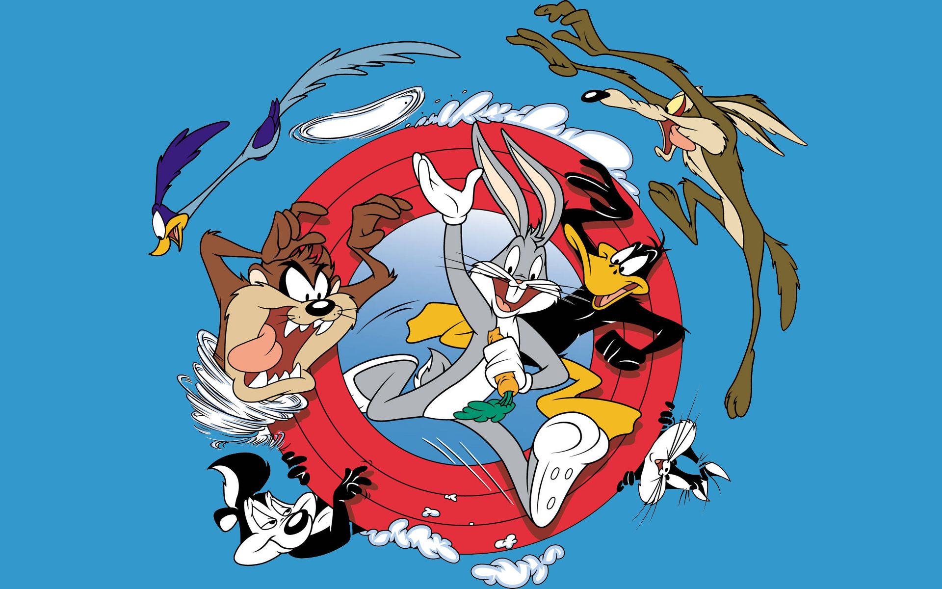 Personaggi Looney Tunes sfondo blu, 1920x1200 WUXGA, Desktop