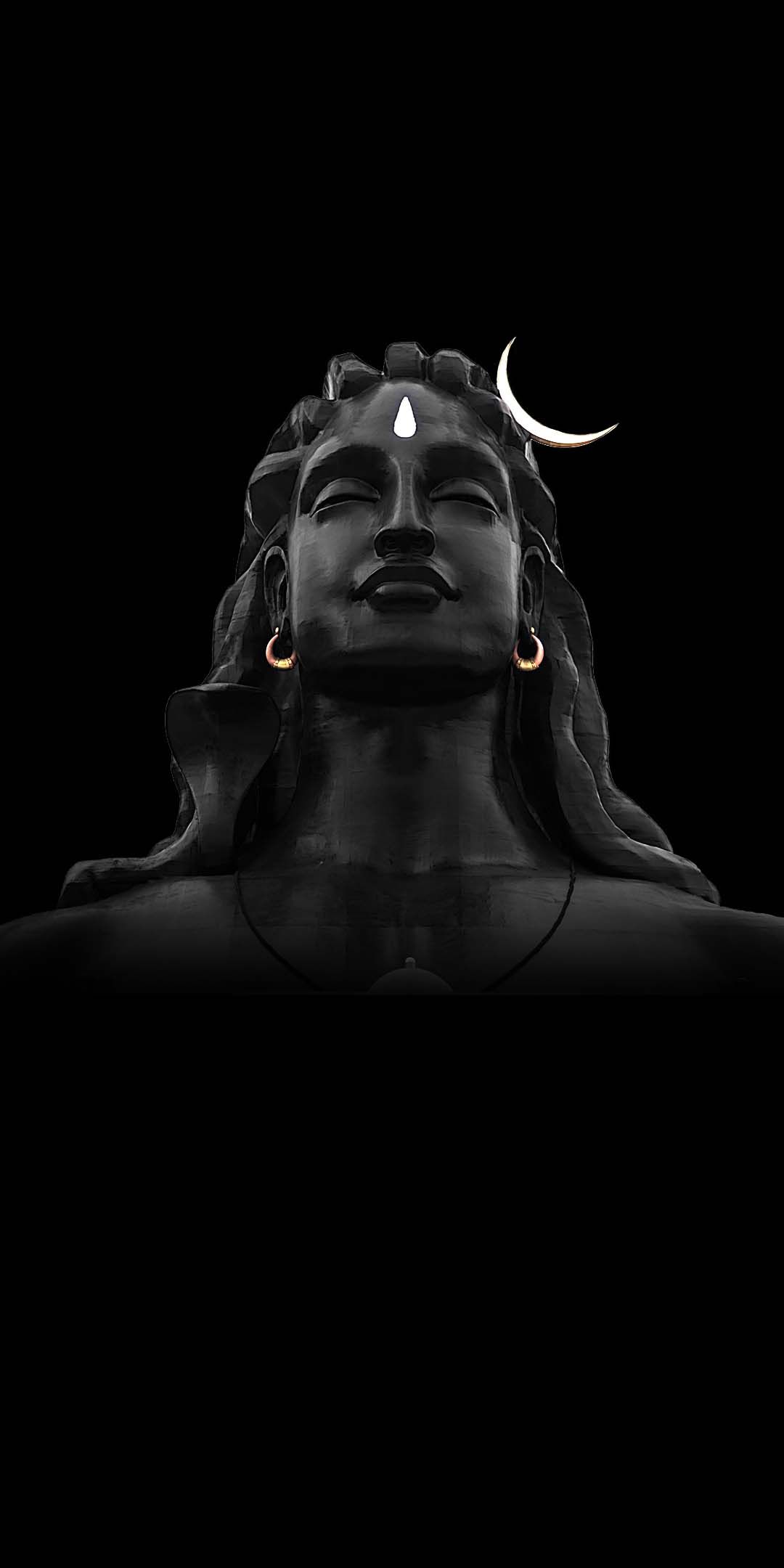 Statua Shiva sfondo nero, 1080x2160 Full HD Verticale, iPhone