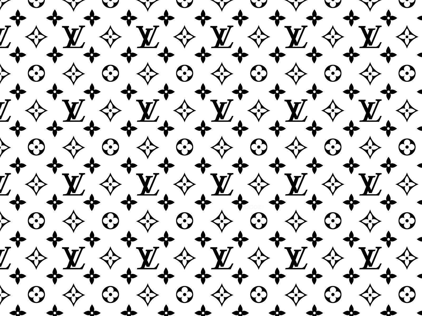 Pattern monogramma Louis Vuitton bianco e nero, 1600x1200 HD Ready, Desktop