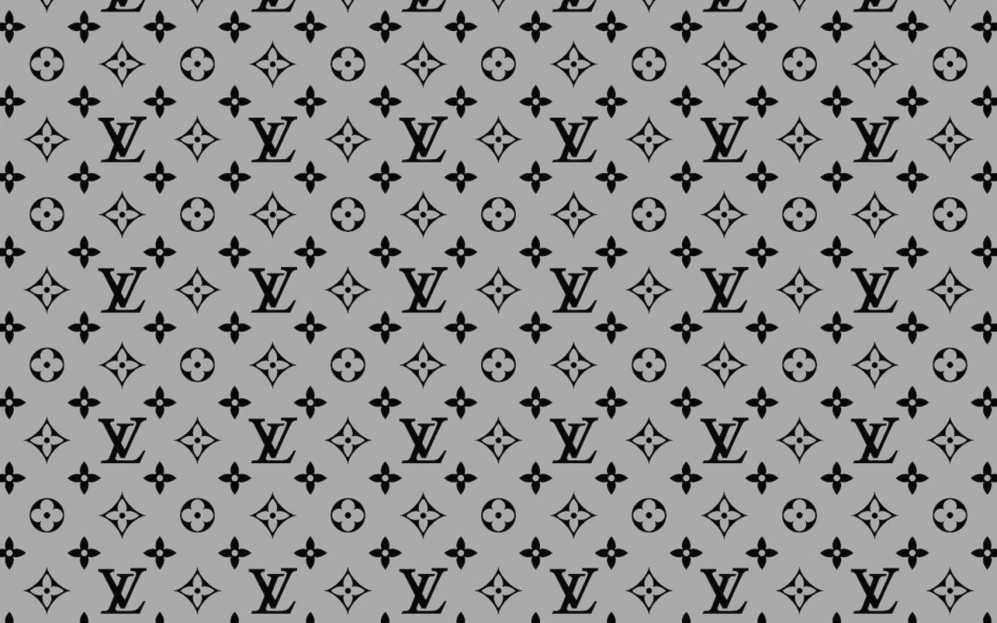 Pattern monogramma Louis Vuitton grigio, 1440x900 720p, Laptop