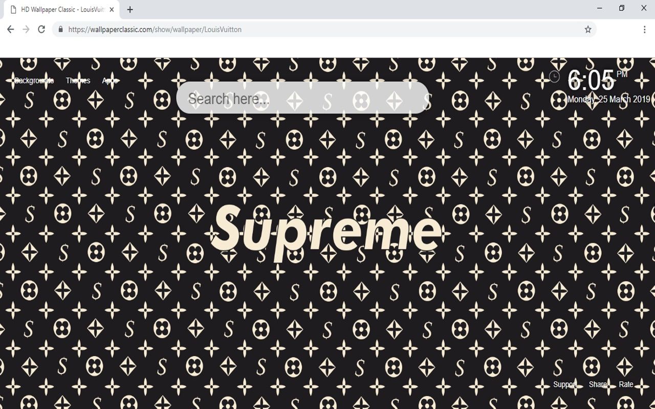 Logo Supreme su pattern LV, streetwear, 1280x800 HD, Desktop