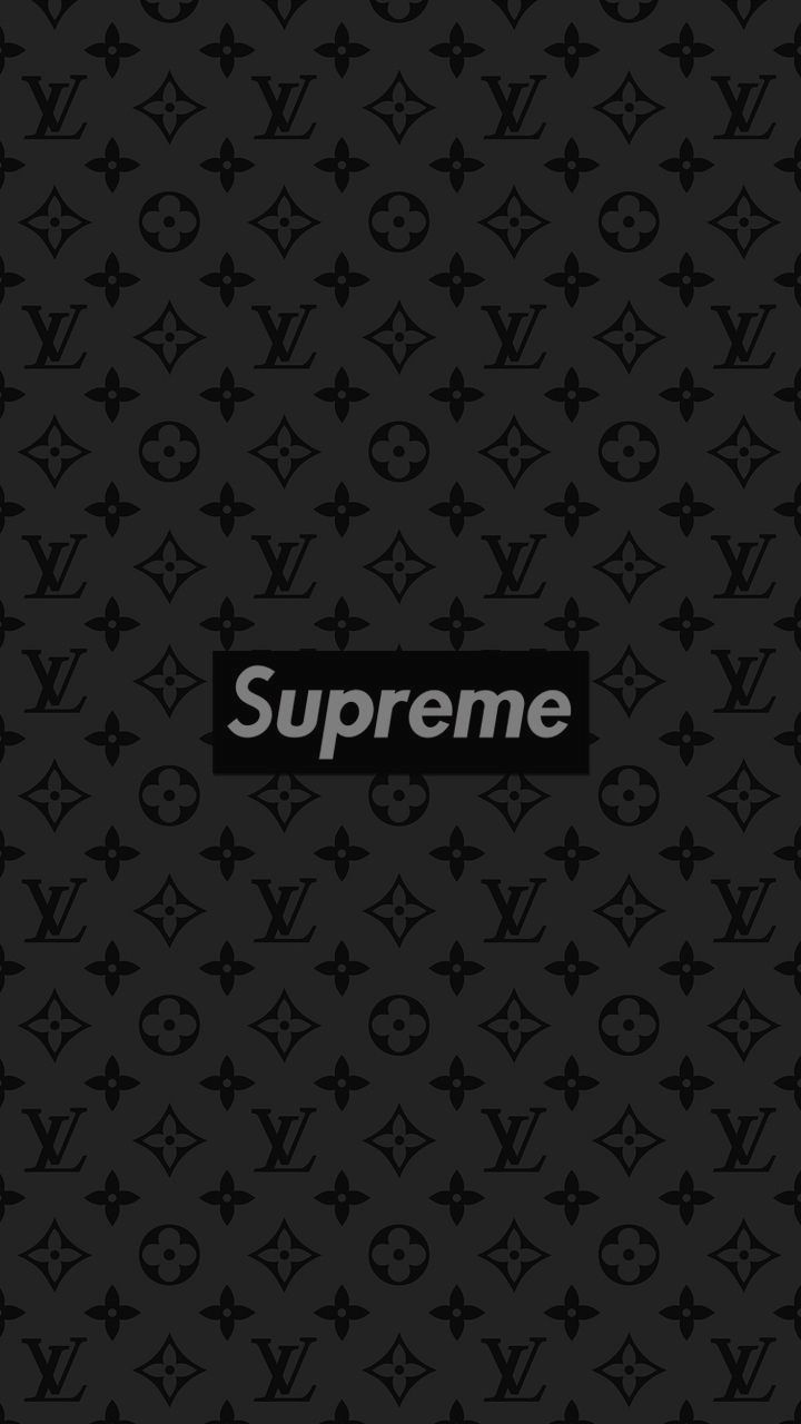Logo Supreme su monogramma LV, streetwear, 720x1280 Verticale, Mobile