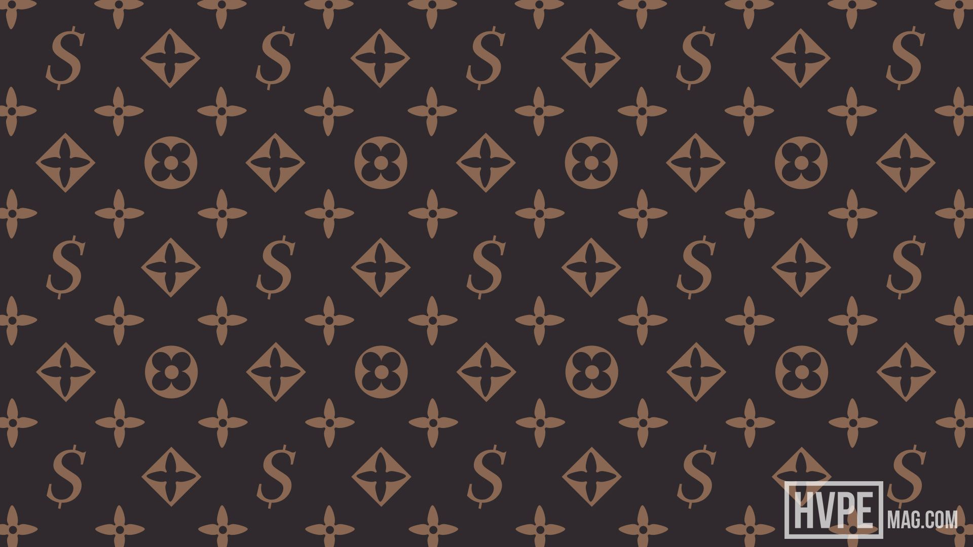 Pattern monogramma Louis Vuitton marrone, 1920x1080 1080p, PC
