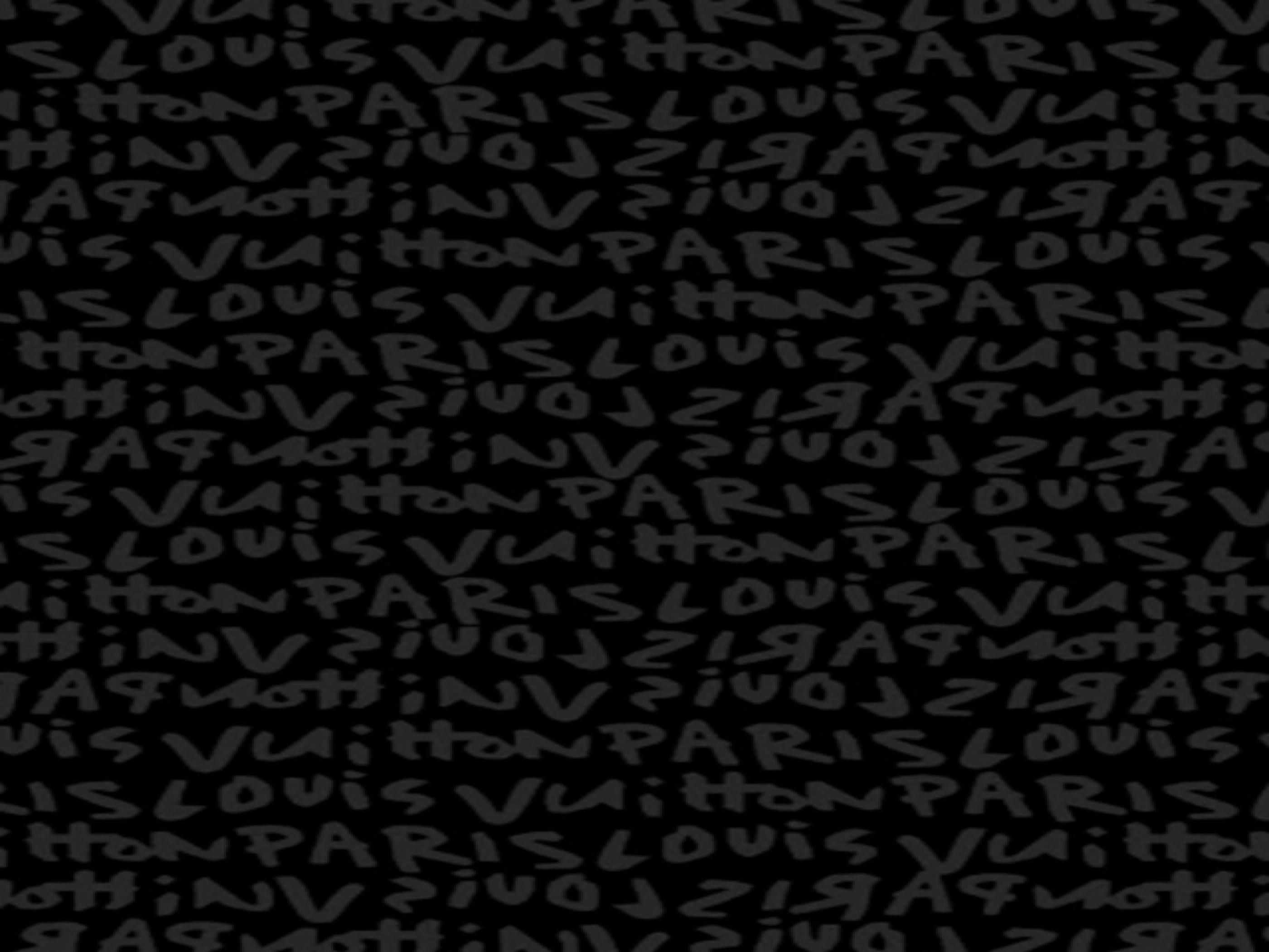 Louis Vuitton Paris pattern nero, 2800x2100 2K, Monitor Gaming