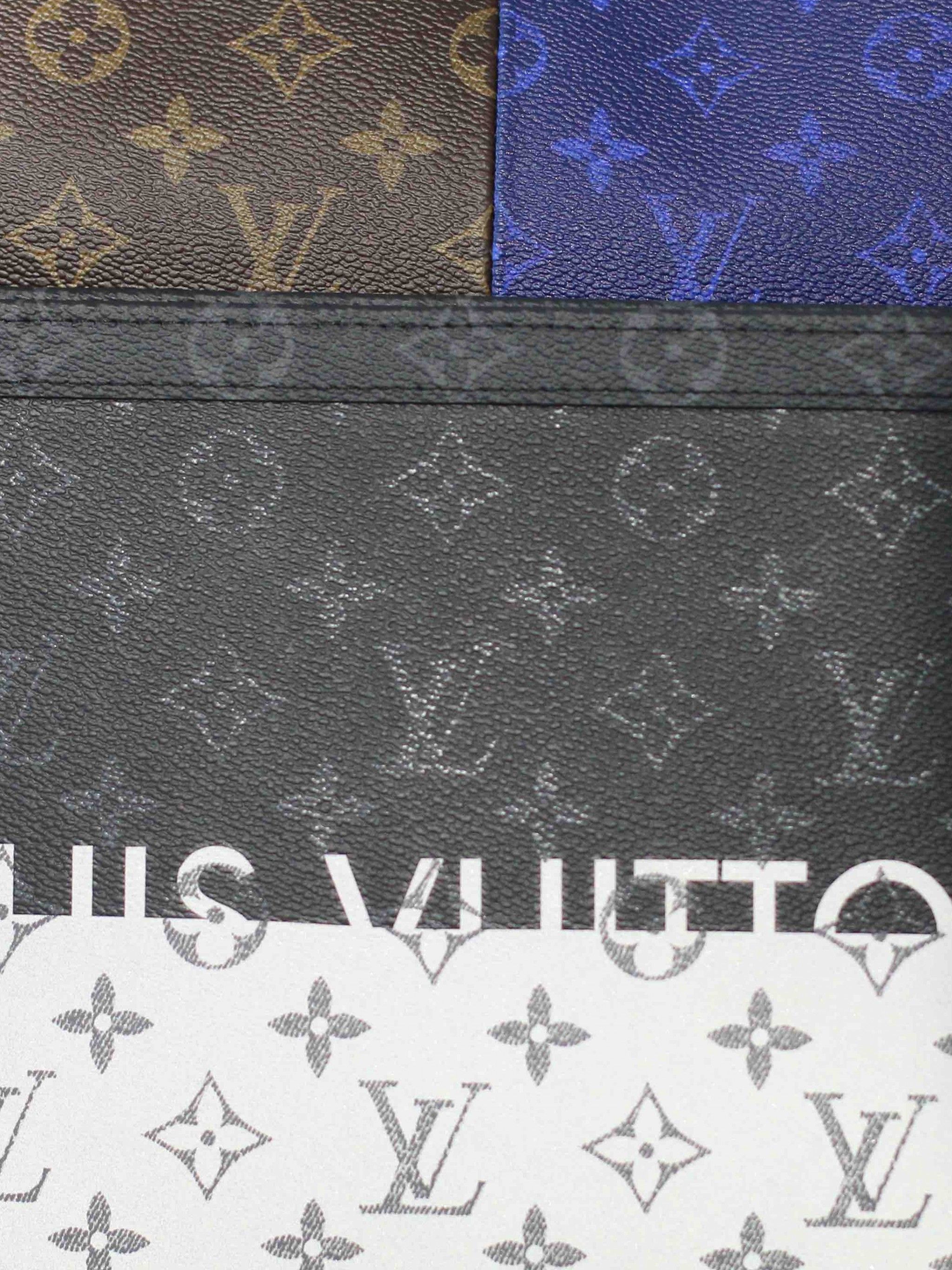 Louis Vuitton pattern azzurro, 1366x768 HD, PC Desktop