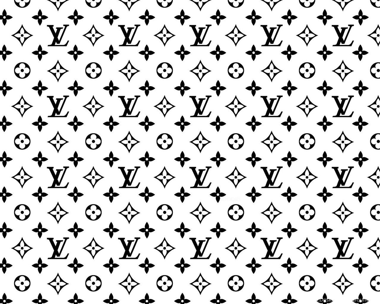 Louis Vuitton pattern bianco nero, 1280x1024 HD, Desktop