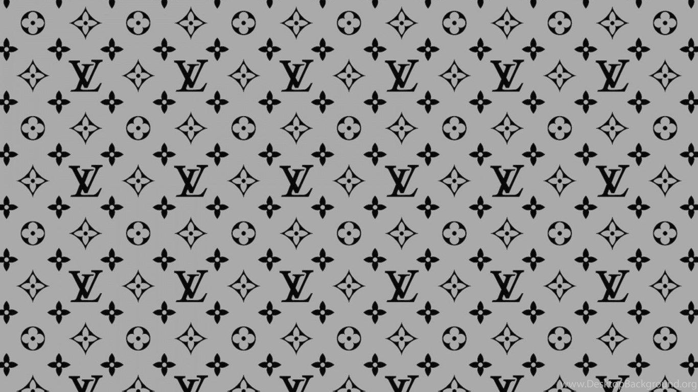Louis Vuitton pattern grigio, 1366x768 HD, Desktop