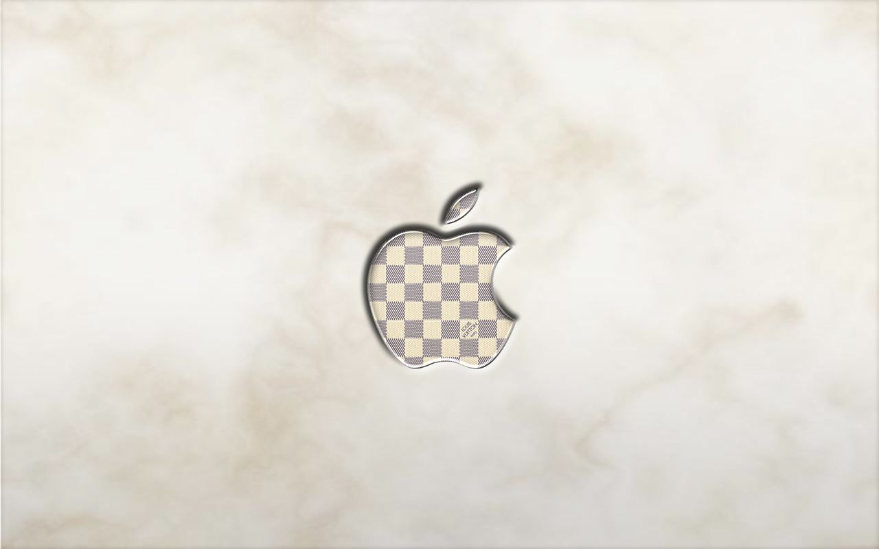 Logo Apple damier bianco, azienda tech, 1280x800 HD, Desktop