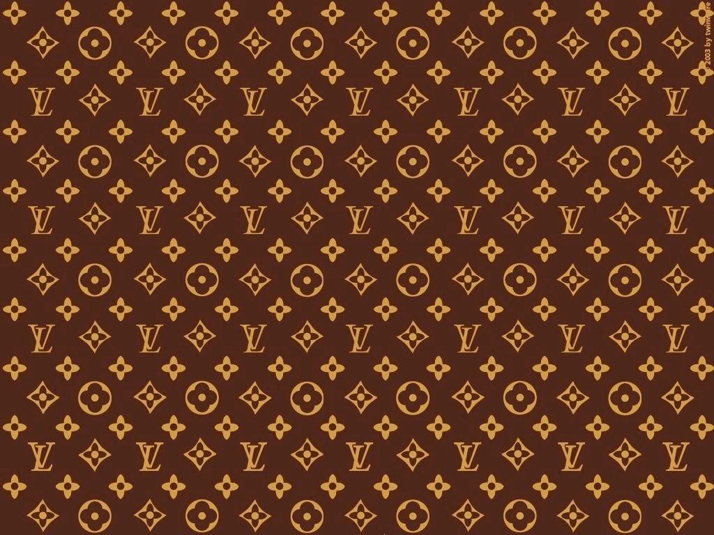 Motivo Louis Vuitton marrone dorato, 1024x768 HD, Desktop