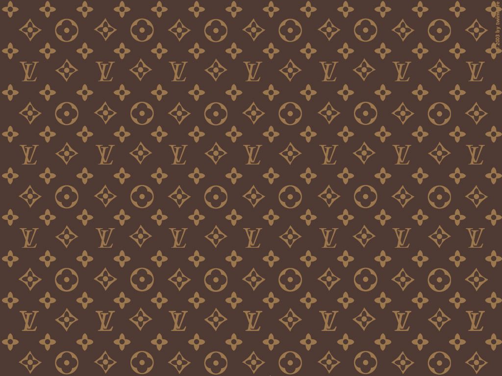 Motivo monogramma Louis Vuitton marrone, 1024x768 HD, iMac