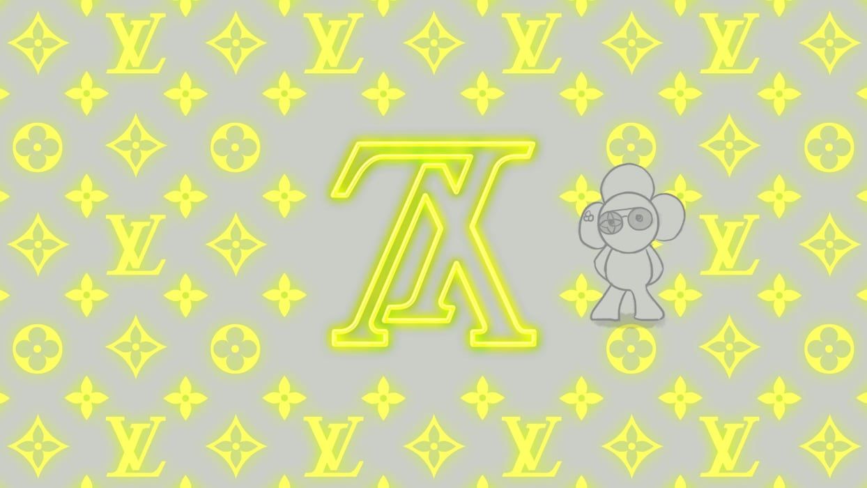 Logo Louis Vuitton monogramma grigio, 1920x1080 Full HD, Desktop