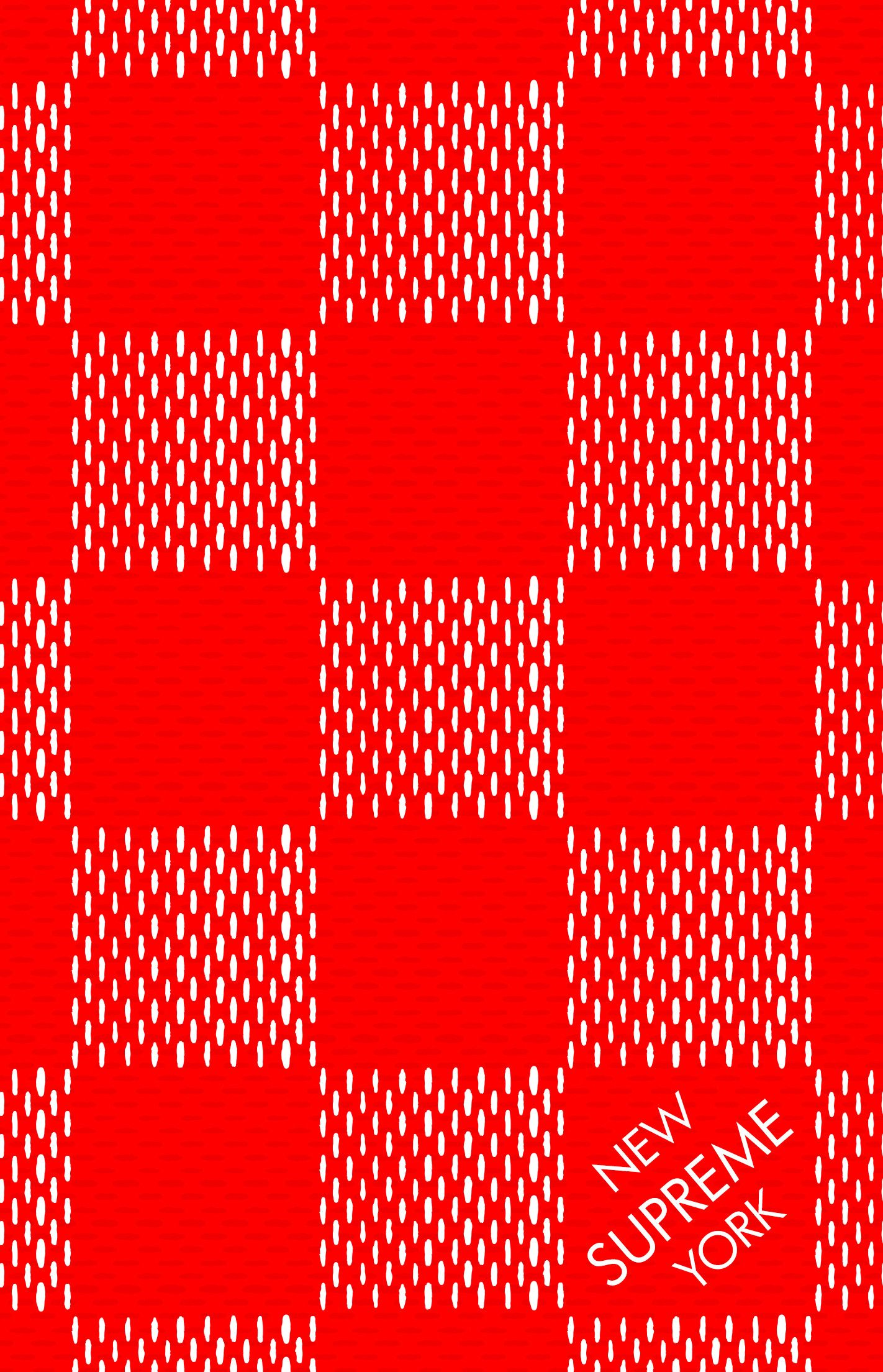 Stampa Supreme rosso a scacchi, 1422x2208 Full HD Verticale, iPhone